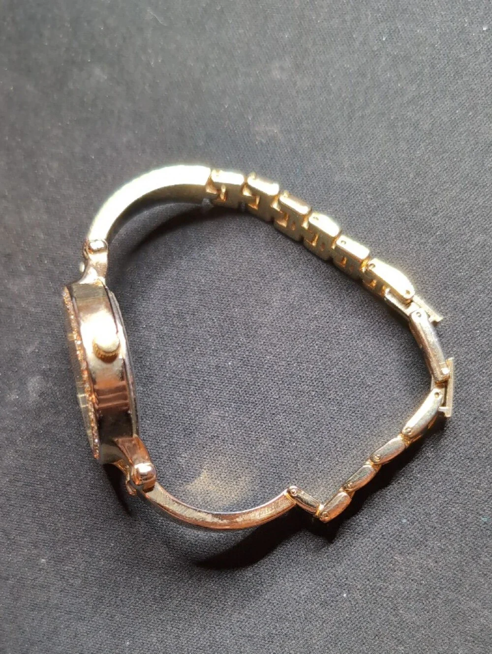 Gold-Tone Women's Crystal Accent Bracelet Watch